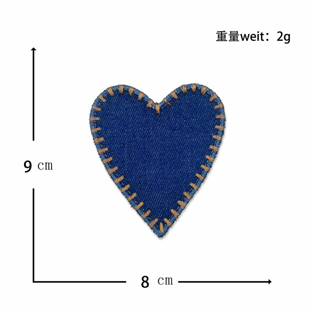 Wholesale Summer simple love embroidery label patch